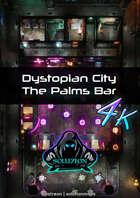 Dystopian City The Palms Bar 4k - Cyberpunk Sci-Fi Animated Battle Token Map