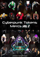Mercs Vol 2 - Cyberpunk Top-Down Token Pack