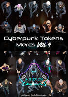 Mercs Vol 4 - Cyberpunk Top-Down Token Pack