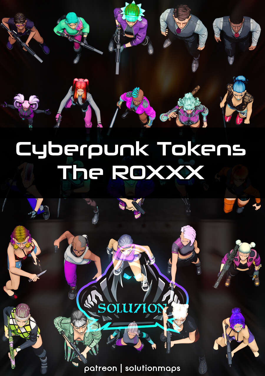 The ROXXX Gang - Cyberpunk Top-Down Token Pack - SolutionMaps ...