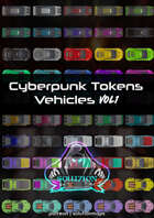 Vehicles Vol 1 - Cyberpunk Top-Down Token Pack
