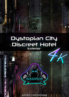 Dystopian City Discreet Hotel Exterior 4k - Cyberpunk Sci-Fi Animated Battle Token Map