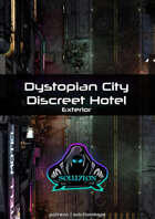 Dystopian City Discreet Hotel Exterior - Cyberpunk Sci-Fi Animated Battle Token Map