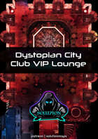 Dystopian City Fight Club Upper VIP Lounge - Cyberpunk Sci-Fi Animated Battle Token Map