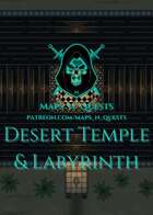 Desert Temple & Labyrinth Encounter Map - 60x40 at 70ppi