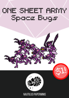 One Sheet Army: Space Bugs
