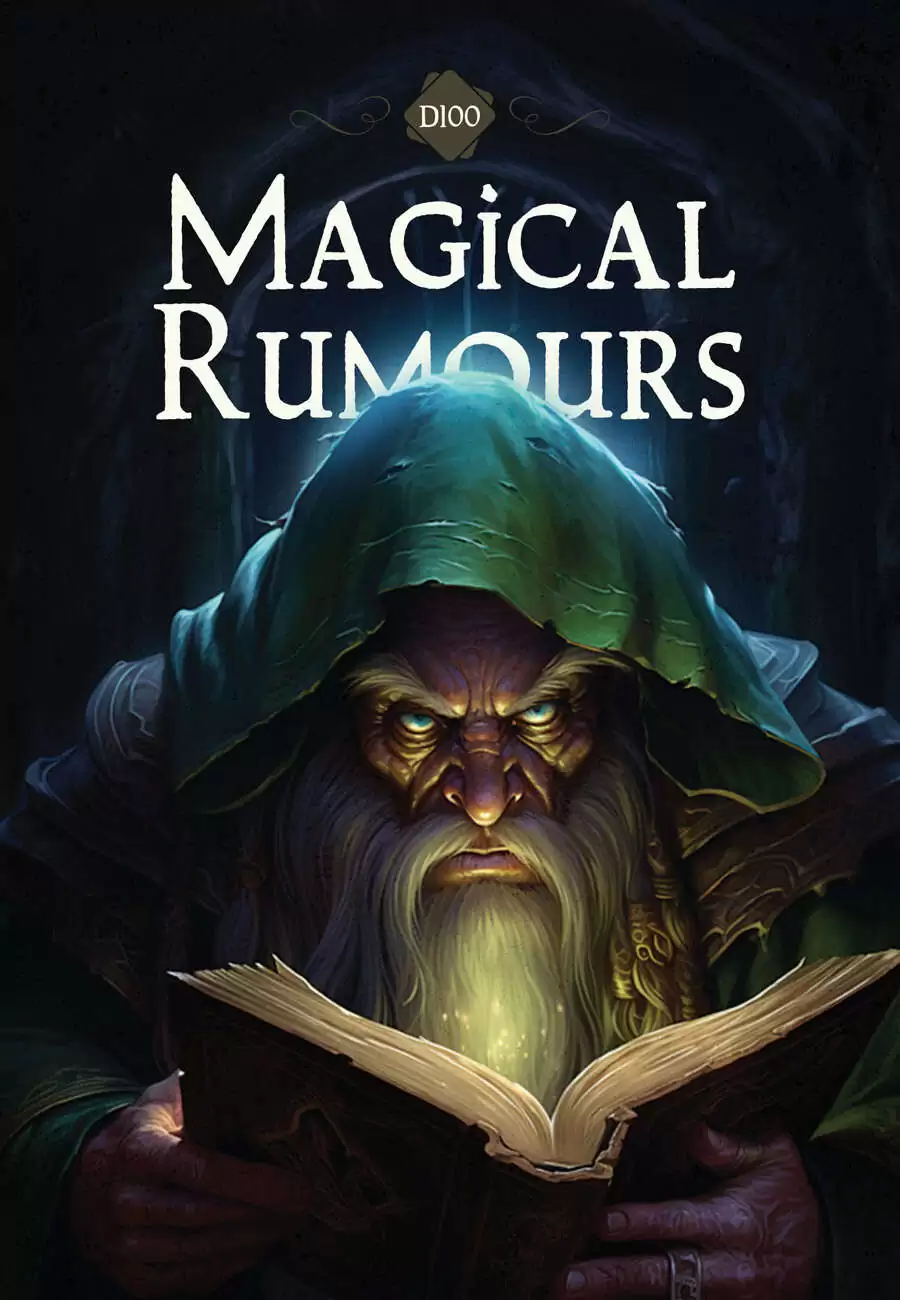 Cover of D100 Magical Rumours for Fantasy TTPG's
