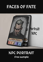 FREE SAMPLE: Faces of Fate – NPC Portrait Card RPG