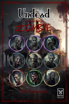 Adellos Undead Token Set 1: Zombies - Portraits