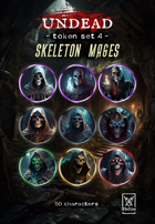 Adellos Undead Token Set 4: Skeleton Mages - Portraits