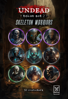 Adellos Undead Token Set 2: Skeleton Warriors - Portraits