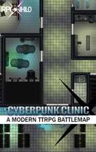 Cyberpunk Clinic (19x36IN) Modern Battle Map