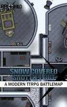 Snow Covered Shuttle Port (39x40IN) Modern Battle Map