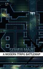 Sewer Maze (40x40 IN) Modern Digital Battle Map
