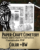 Miniature Paper Craft Graveyard - Cemetery