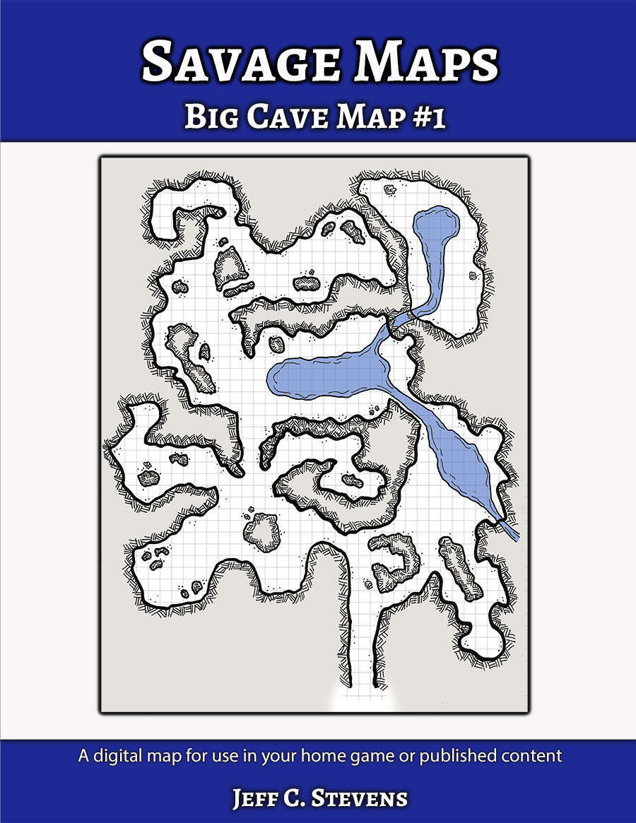 Savage Maps: Big Cave Map #1 - Jeff Stevens Games | DriveThruRPG