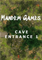Cave Entrance 1 - Printable Battle Maps in Daylight and Moonlight