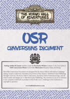 OSR Conversions for the Koryo Hall of Adventures