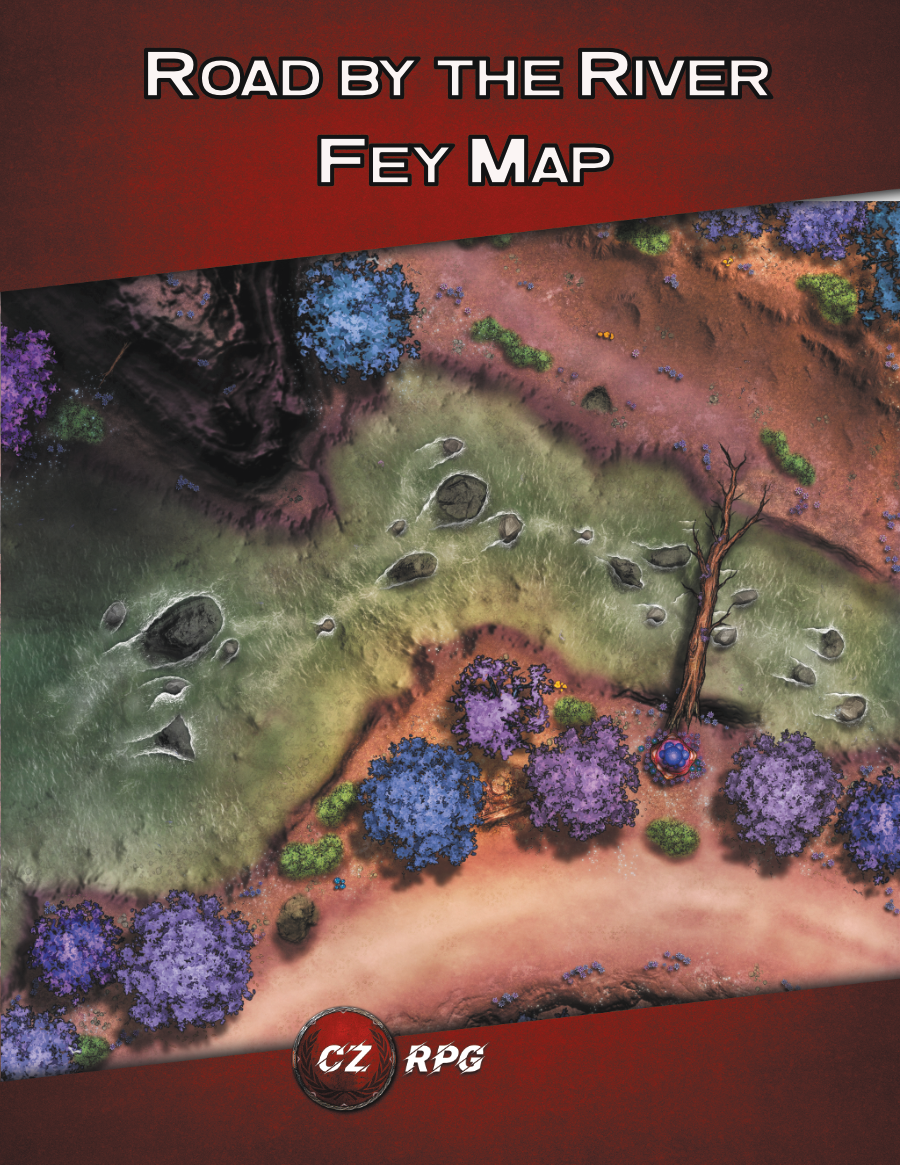 Road by the River - Fey Map - CZRPG | Battlemaps | DriveThruRPG