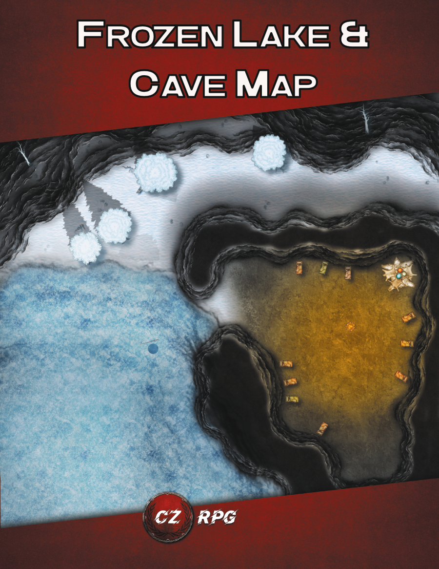 Frozen Lake & Camp Map - CZRPG | Battlemaps | DriveThruRPG