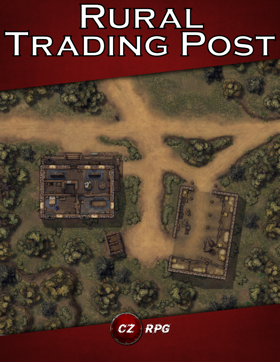 Rural Trading Post Map - CZRPG | Bearworks Maps | Battlemaps | DriveThruRPG