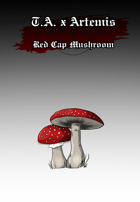 Red Cap Mushroom Stock Art
