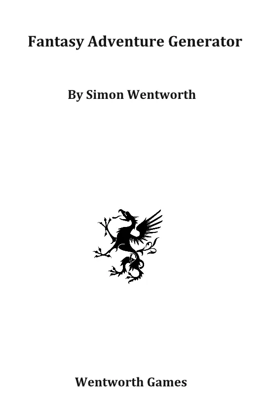 Fantasy Adventure Generator