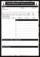 Custom Character Sheet for Tiny Dungeons 2nd Edition