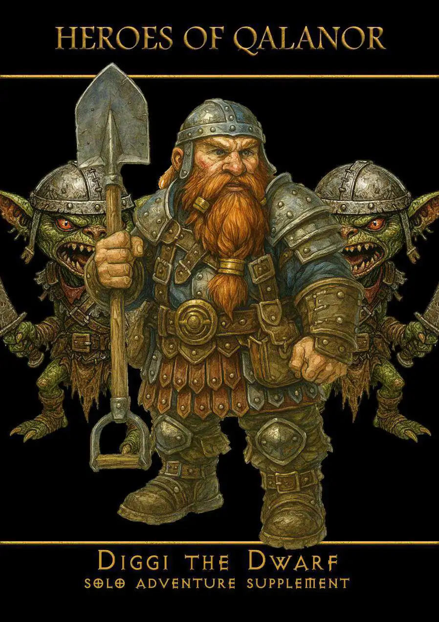 Heroes of Qalanor Diggi the Dwarf Solo 1