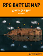Fantasy RPG Battle Map - Sunken Ship Battle Map Day and Night - Top Down Battle Map