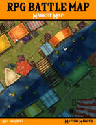 Fantasy RPG Battle Map - Market Battle Map Day and Night - Top Down Battle Map