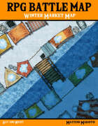 Fantasy RPG Battle Map - Winter Market Battle Map Day and Night - Top Down Battle Map