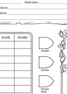 EPIC FANTASY character sheet - BLACK AND WHITE