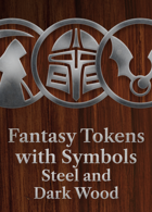 Fantasy Tokens with Symbols - Steel and Dark Wood