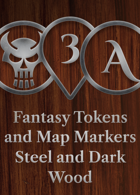 Fantasy Tokens and Map Markers - Steel and Dark Wood [BUNDLE]