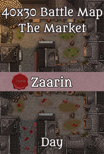 40x30 Fantasy Battle Map - The Market - Day - Zaarin | DriveThruRPG