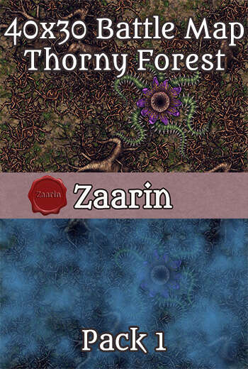 40x30 Fantasy Battle Map - Thorny Forest Pack 1 - Zaarin | DriveThruRPG