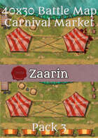 40x30 Fantasy Battle Map - Carnival Market Pack 3