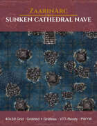 Fantasy Battle Map - Sunken Cathedral Nave [40x30]