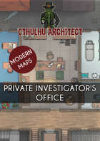 Cthulhu Architect Maps - Private Investigator's Office - 14 x 18