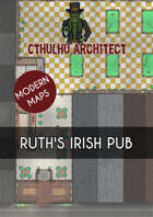 Cthulhu Architect Maps - Ruth's Irish Pub - 25 x 30