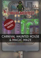 Cthulhu Architect Maps - Carnival Haunted House and Magic Maze – 20 x 25