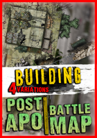 Post-apocalypse Urban Battlemap ☢️ ruined building roof 2 Maps