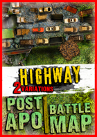Post-apocalyptic road battlemap ☢️ highway PACK 2 Maps