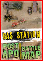 Wasteland post-apoc Gas Station Battlemap ⛽ Fallout desert encounter map