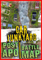 Junkyard Battle Map Apocalypse ☣️ Car scrap yard battlemap