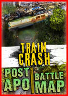 Postapo Battle map ☣️ Train Crashed Railroad style