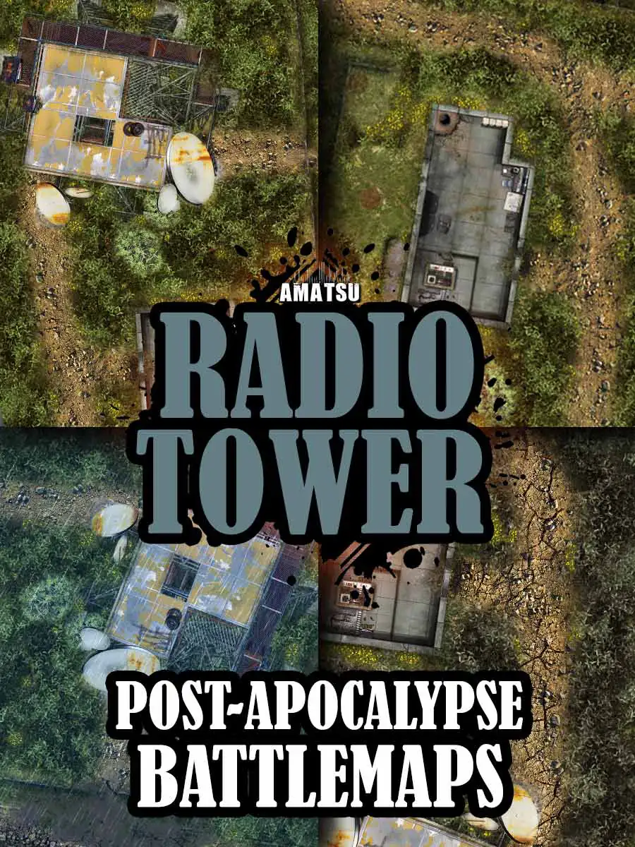Modern Radio Tower Battlemap ☢️ TTRPG power plant battle map 