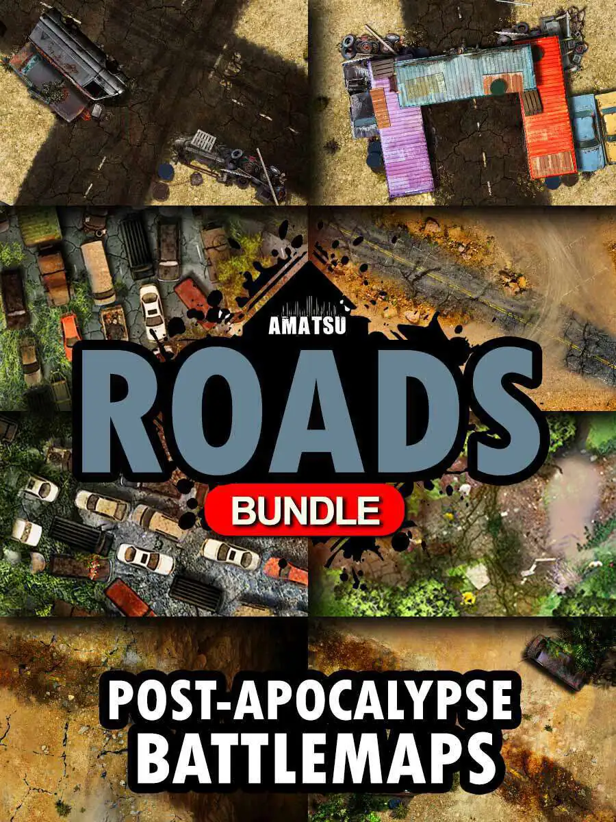 Post apocalyptic Roads & Highway battle maps - Amatsu | PACKS & BUNDLES ...