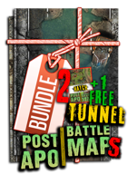 Underground post apoc Tunnel ☣️ 2 +1 Free Battlemaps